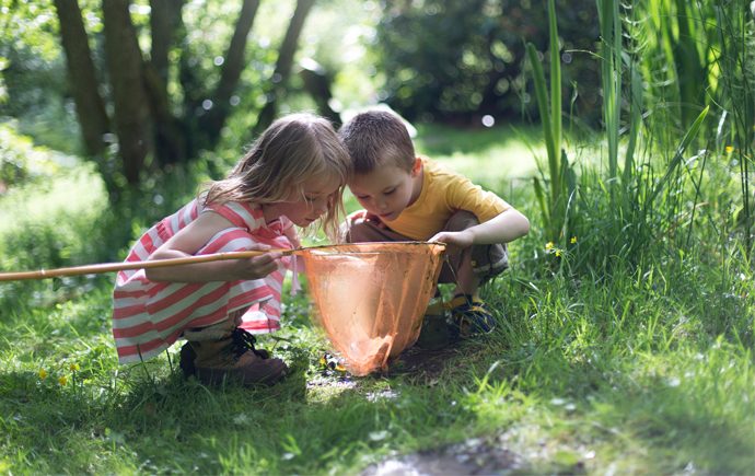 Preschoolers exploring